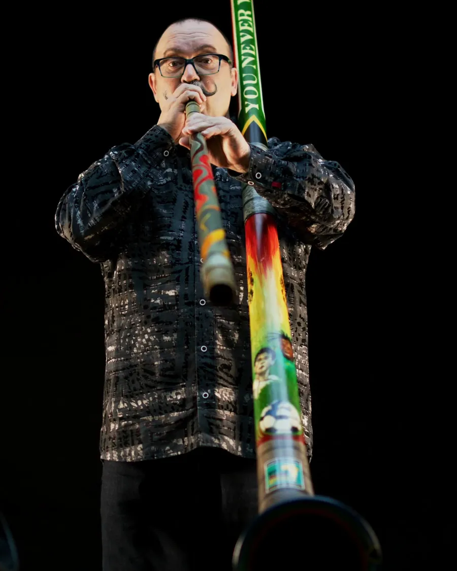 Ralf Denninger mit Alphorn